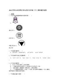 【解析版】2022学年枣庄市山亭区七年级下期末数学试卷