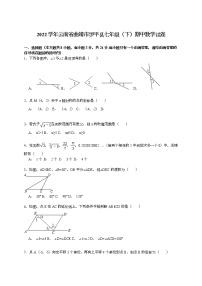 【解析版】曲靖市罗平县2022年七年级下期中数学试卷