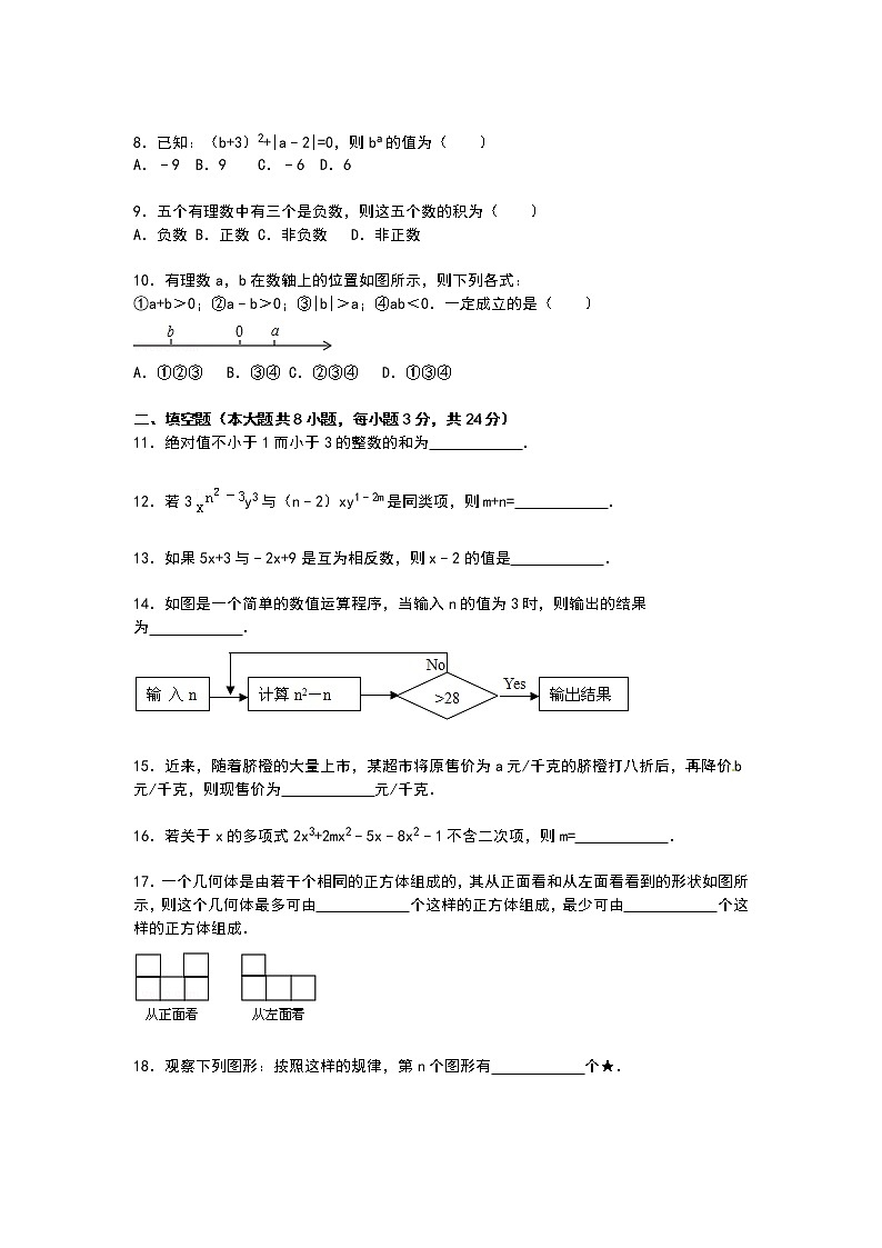【解析版】抚州市临川一中2022年七年级上期中数学试卷02