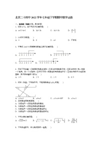 【解析版】北京二十四中2022学年七年级下期中数学试卷