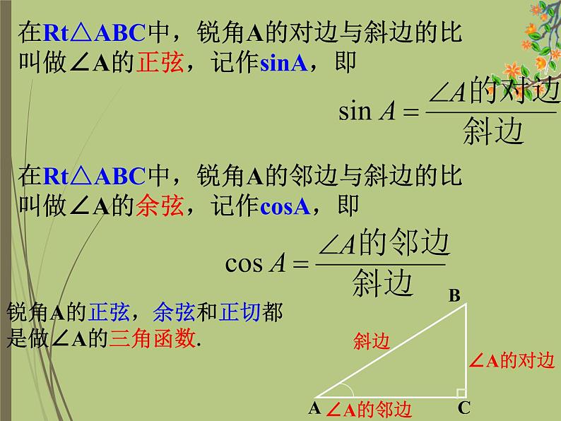 鲁教版（五四制）数学九年级上册 第二章 2.1 锐角三角函数 课件08