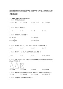 【解析版】冠湘中学2022年七年级上第二次月考数学试卷