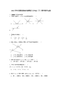 【解析版】淮南市潘集区2022学年七年级下期中数学试卷