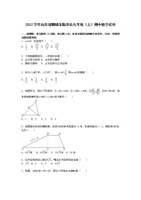 【解析版】聊城市临清市2022年九年级上期中数学试卷