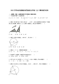 【解析版】临沂市莒南县2022年九年级上期中数学试卷