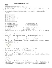 2021--2022学年人教版八年级下册数学期末复习试题