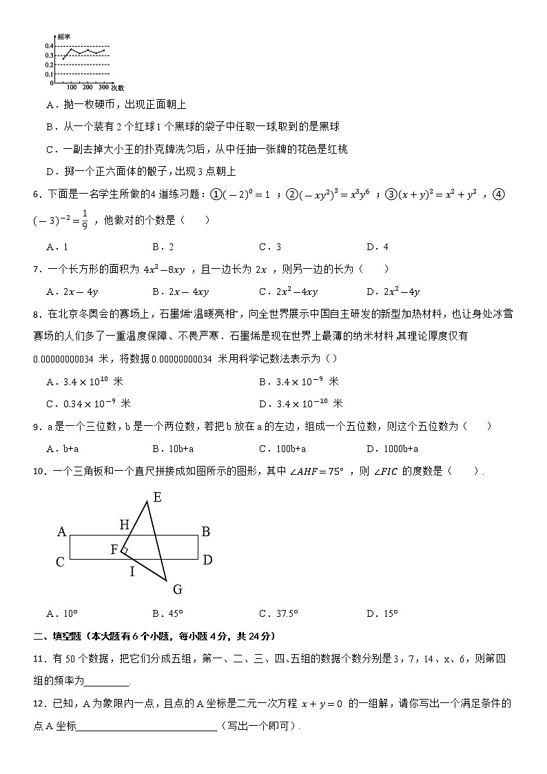 2021-2022学年杭州市上城区第二学期七年级期末数学模拟卷第2页