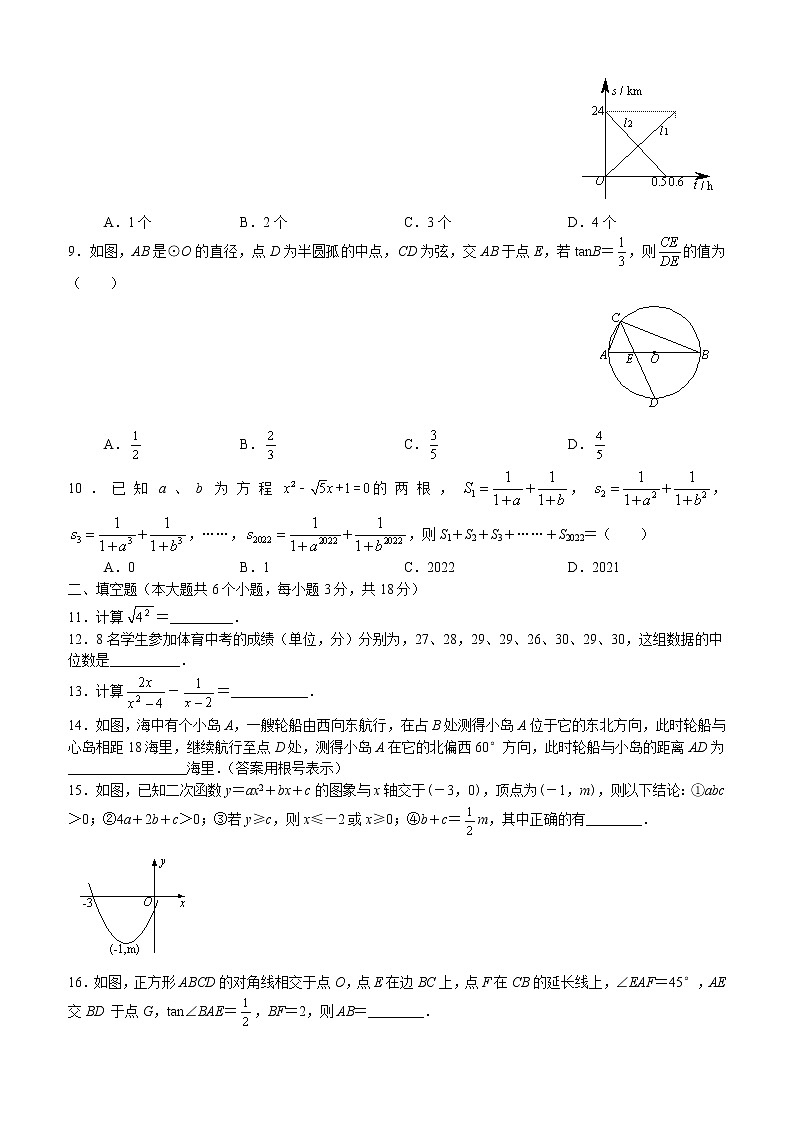 2022年武汉市中考数学模拟卷（五）02