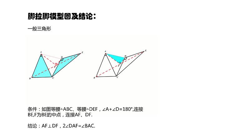 2022年初中九年级中考几何基本模型：脚拉脚模型图及结论（无答案） 课件02