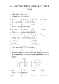 2021-2022学年四川省攀枝花市西区七年级（下）期中数学试卷（含解析）