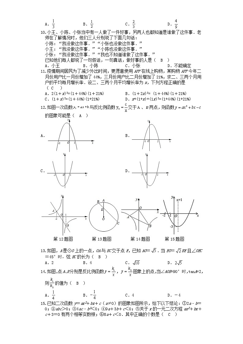 2022年贵州省贵阳市白云区中考数学模拟试卷(word版含答案)02