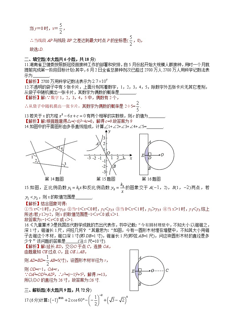 2020-2青一初三下第三次模拟数学试卷【答案详解】第3页