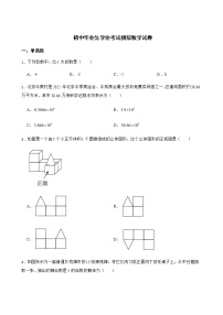 2022年浙江省绍兴市新昌县初中毕业生学业考试模拟数学试卷（附答案）