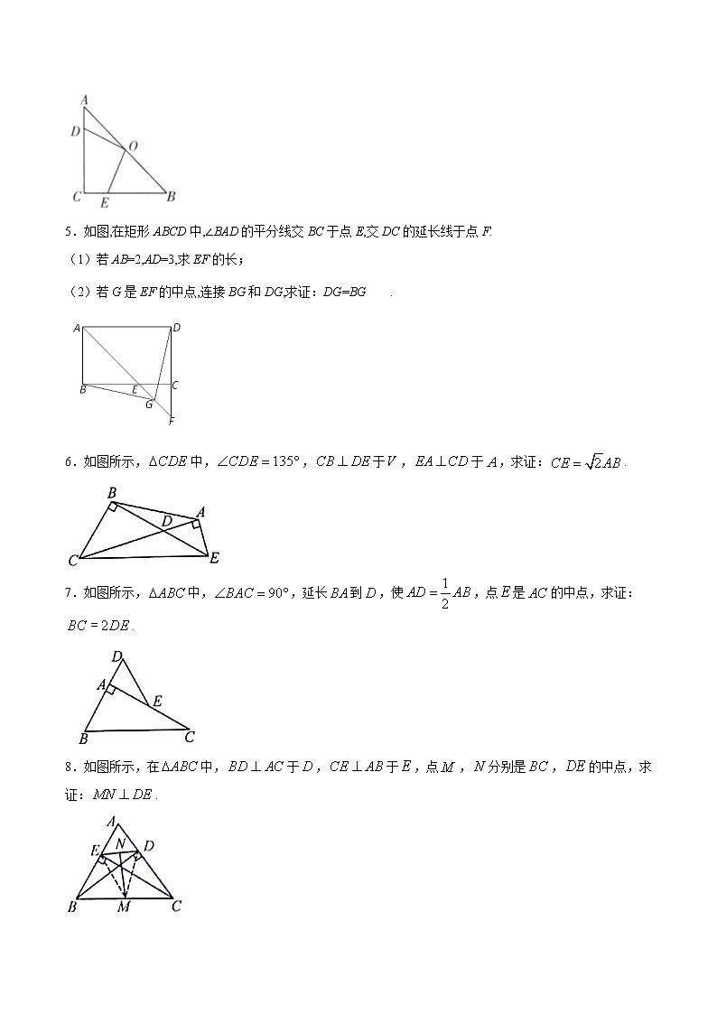专题09：全等三角线中的辅助线做法及常见题型之斜边上的中线-备战2021中考数学解题方法系统训练（全国通用）第2页