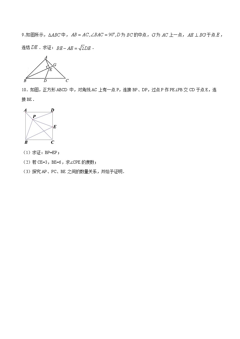 专题09：全等三角线中的辅助线做法及常见题型之斜边上的中线-备战2021中考数学解题方法系统训练（全国通用）第3页