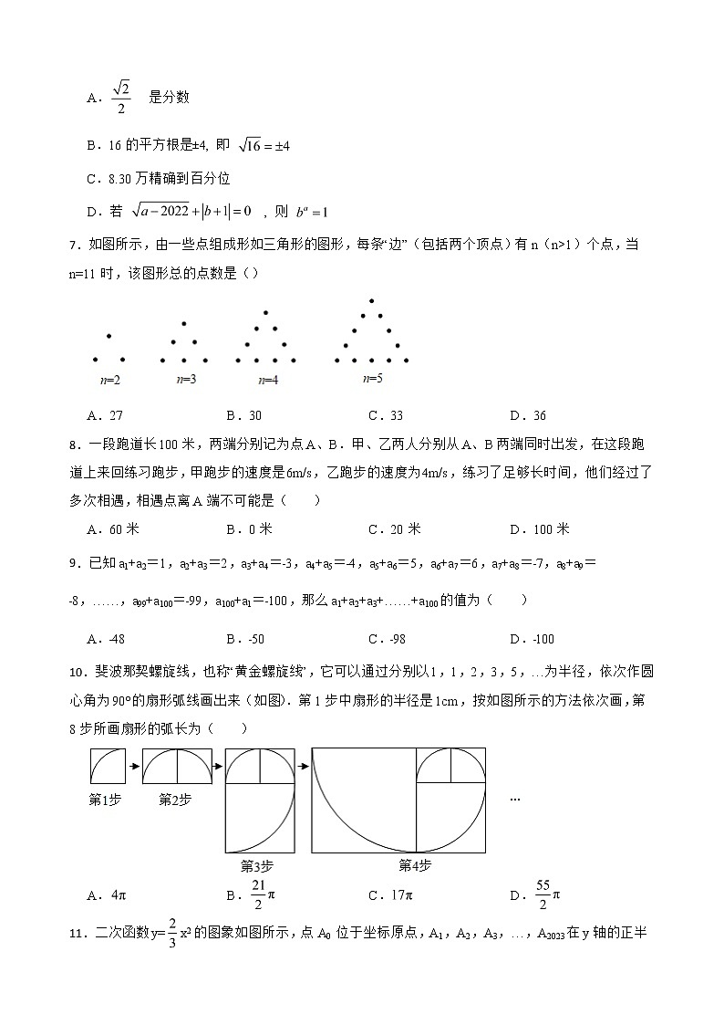 2022年备考浙教版中考数学题型专项训练 数与式选择题专练附答案02