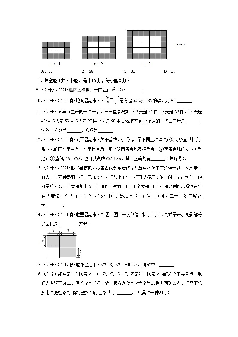 2022年人教版七年级下册数学--期末复习典型试卷2第2页