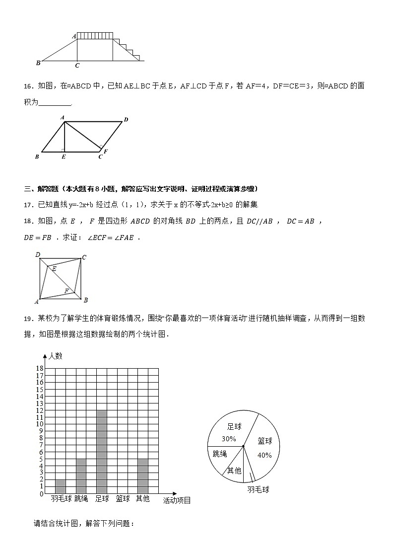 2021-2022年人教版数学八年级下学期期末复习卷（一）第3页