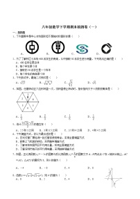 八年级下册期末达标检测卷（一）（苏科版）（无答案）