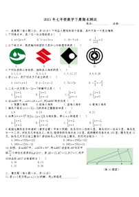 河南省新乡市辉县市2020-2021学年七年级下学期期末测试数学试卷无答案