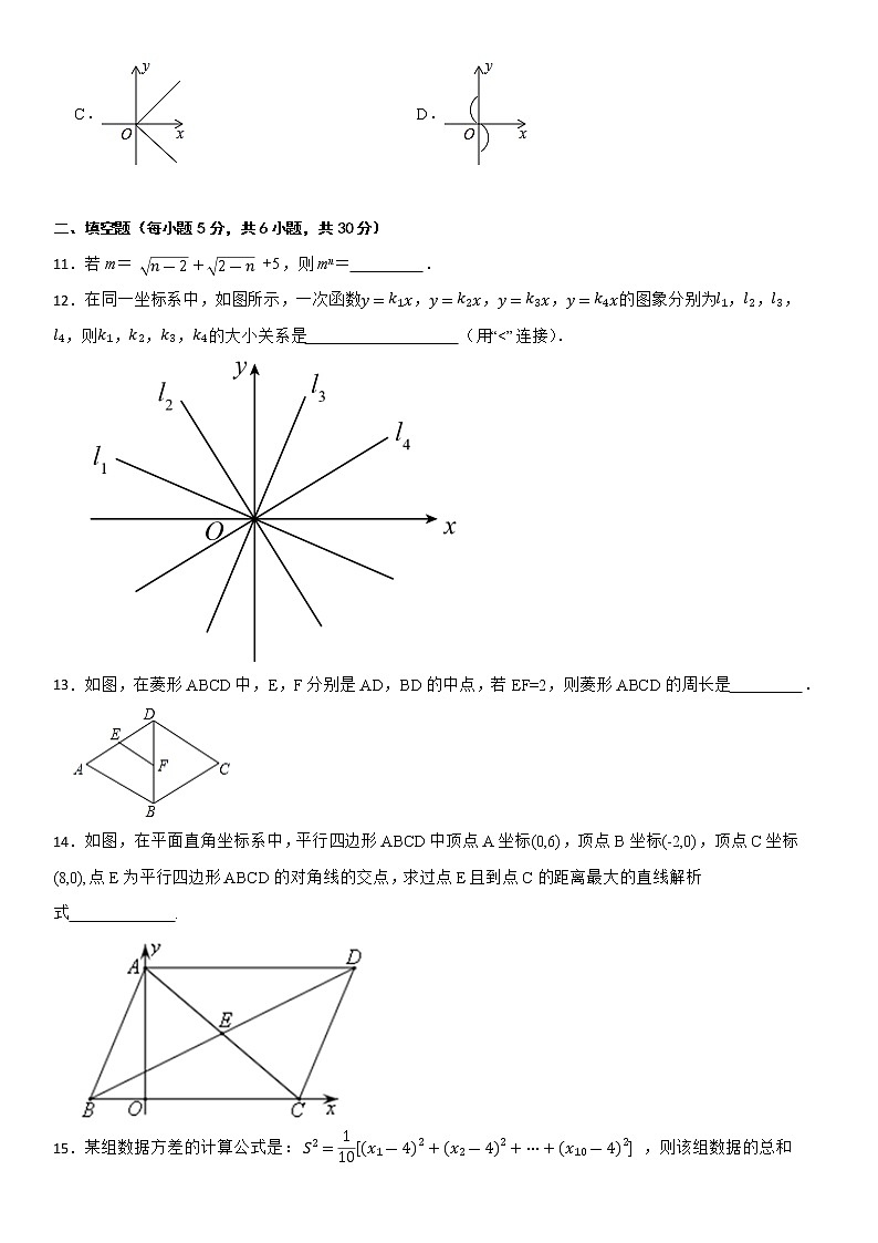 2021-2022年度北京市海淀区八年级第二学期数学期末模拟卷03
