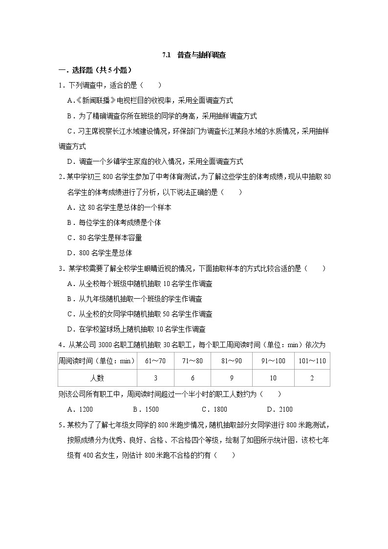 7.1  普查与抽样调查第1页