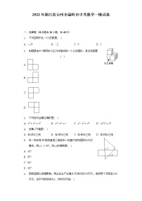 2022年浙江省台州市温岭市中考数学一模试卷（含解析）