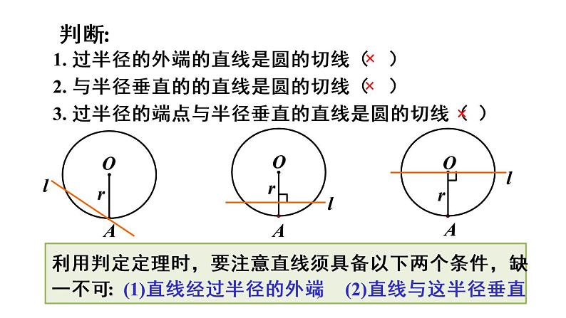 人教版九年级数学上册课件--24.2.2 直线和圆的位置关系-第2课时 切线的判定与性质第8页