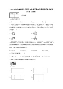 2022年山东省德州市齐河县九年级模拟考试数学试题