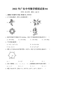 模拟卷04-2022年中考数学模拟热身练习卷（广东专用）