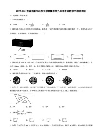 2022年济南山大附中二模数学（无答案）