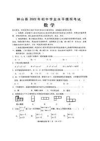 2022年广西贺州中考钟山县模拟考数学(含答案）