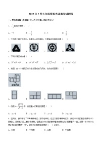 2022年湖北省黄石市部分学校九年级5月模拟考试数学试题(word版无答案)