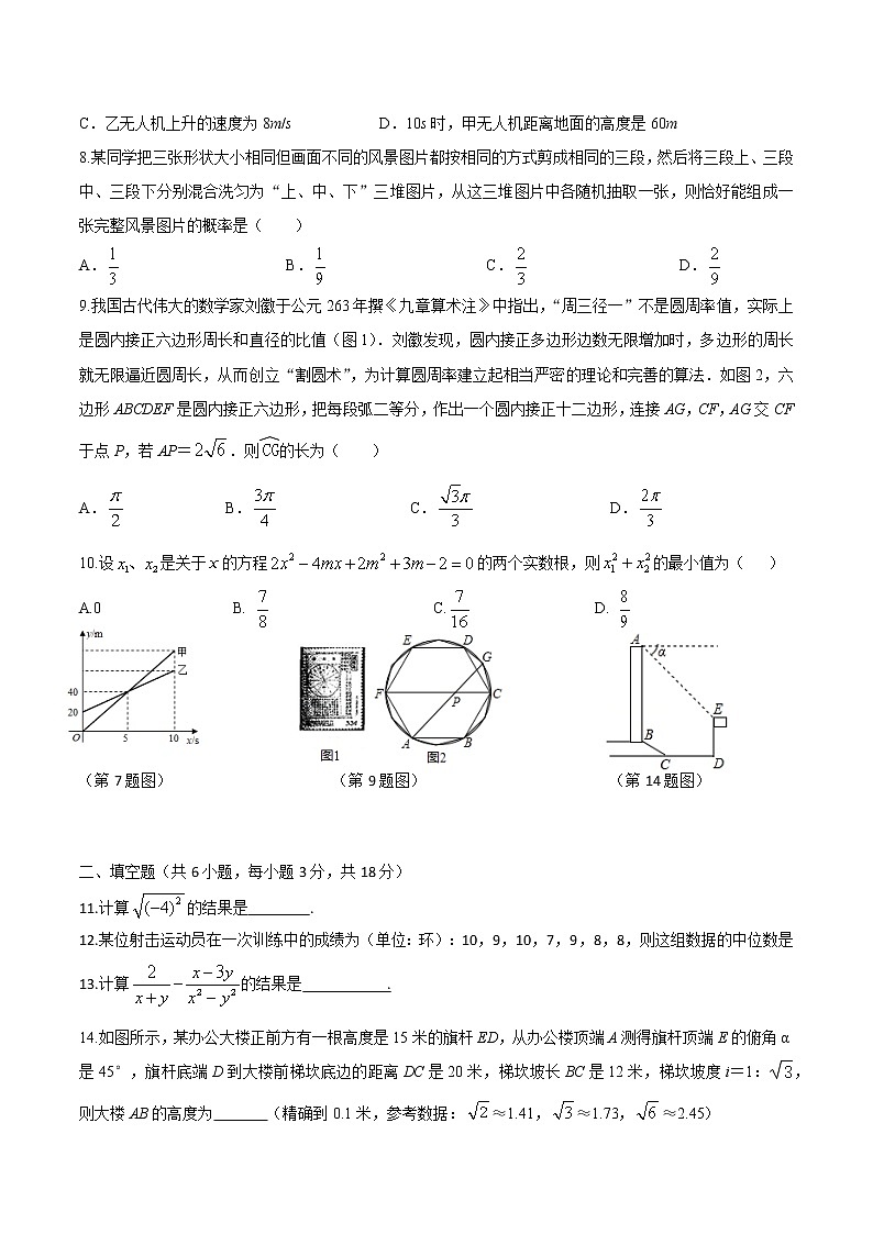 湖北省武汉市洪山区2022年中考数学模拟卷（三）(word版无答案)02