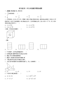 2022年河南省驻马店市第二初级中学九年级中考第四次模拟数学试题(word版含答案)