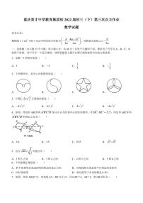 2022年重庆市育才中学教育集团九年级下学期三诊考试 数学 试题（含答案）