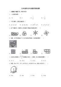 2022年黑龙江省哈尔滨市九年级毕业考试数学试题（无答案）