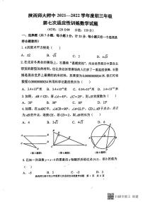 2022陕西师大附中数学初三下学期第七次模拟考试数学试卷