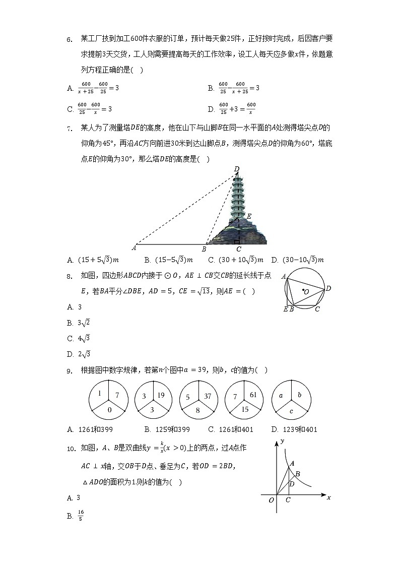 2021-2022学年湖北省十堰二中九年级（下）段考数学试卷（含解析）02