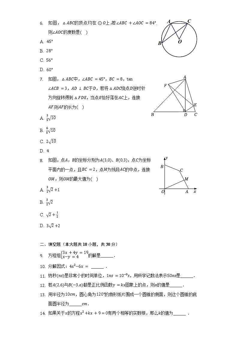 2022年江苏省徐州市睢宁县中考数学调研试卷（5月份）（含解析）02