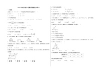 2022年河北省中考数学模拟复习卷三（2份，答案版+原卷版A3版）