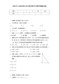 2022年上海市松江区仓桥学校中考数学模拟试卷（含解析）