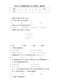 2022年广西贵港市桂平市中考数学二模试卷（含解析）