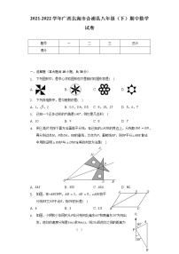 2021-2022学年广西北海市合浦县八年级（下）期中数学试卷（含解析）