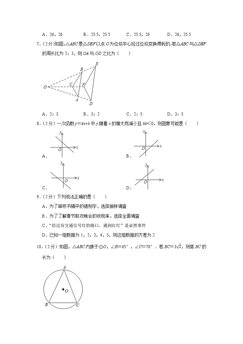 2022年辽宁省沈阳市中考数学考前模拟冲刺试题第2页