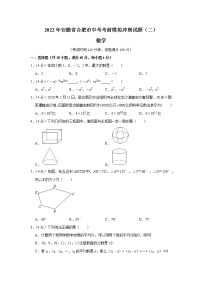 2022年安徽省合肥市中考考前模拟冲刺试题（二）