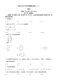 2022年广西百色市乐业县中考导向模拟数学试题（二）(word版含答案)