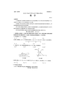 2022年山东省枣庄滕州市中考三模数学试题（无答案）