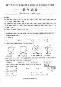 2022年四川遂宁中考真题数学试卷及答案