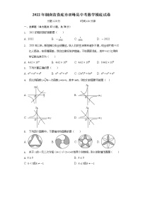 2022年湖南省娄底市双峰县中考数学摸底试卷(word版含答案)